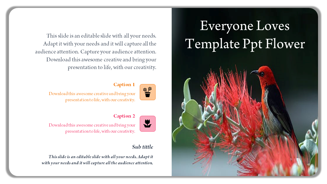 Flower PowerPoint Template and Google Slides Theme